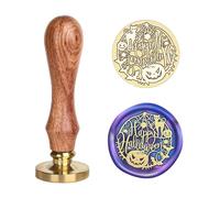 Halloween Carved Stamp Head and Wood Handle Replaceable Stamp Head for Seal Letter Envelope Craft Embellishment Scrapbooking Stamps Halloween
