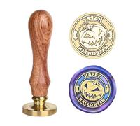 Halloween Carved Stamp Head and Wood Handle Replaceable Stamp Head for Seal Letter Envelope Craft Embellishment Scrapbooking Stamps Halloween