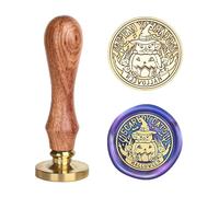 Halloween Carved Stamp Head and Wood Handle Replaceable Stamp Head for Seal Letter Envelope Craft Embellishment Scrapbooking Stamps Halloween