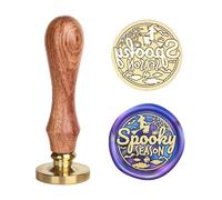 Halloween Carved Stamp Head and Wood Handle Replaceable Stamp Head for Seal Letter Envelope Craft Embellishment Scrapbooking Stamps Halloween