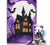 Halloween Castle 1000 Piece Jigsaw Puzzle for Adults And Teenagers,Decompressing Intellectual Educational Toy Great Gifts And Toys (75x50cm)
