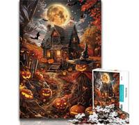 Halloween Castle 1000 Piece Jigsaw Puzzles for Adults Gifts,Help The Brain Exercise Addictive Toys to Cultivate Patience Great Gift 38x26cm