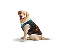 Halloween Castle Dog Pure Cotton Tshirts for Medium & Large Dogs,Breathable Stretchy Tank Top Sleeveless Vest Tee Shirt