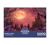 Halloween Castle Jigsaw Puzzles 1000 Pieces for Adults Or Families Fit Together Perfectly - A Funny And Artistic Puzzle Beautiful Decoration 38x26cm/1000pcs