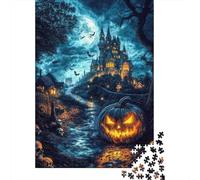 Halloween Castle Night Puzzles 1000 Piece for Adults Jigsaw Puzzles Educational Games 70x50cm/1000pcs