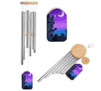 Halloween Castle Purple Sky Wind Chimes for Outside Memorial Tuned Outdoor Windchimes Large Garden Decor Wind Chime with Melodious Sound for Mom Dad Grandma Home Garden Patio Decor