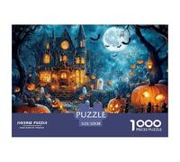 Halloween Castle Scene Thick Sturdy Cardboard Excellent Brain Game, Suitable for Improving Mental Flexibility And Focus 52x38cm/1000pcs