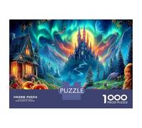 Halloween Castle Thick Cardboard Mystical Glowing Forest Jigsaw Puzzle Bundle Family Puzzle Lovers Brain Training Stress Relief Puzzle Ideal Leisure Activity 70x50cm/1000pcs