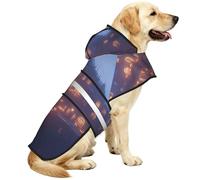 Halloween Castle Waterproof Dog Raincoat And Rain Jacket For Small Medium Large Dogs With Reflective Stripes And Adjustable Belly Strap