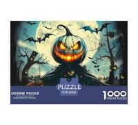 Halloween Castle with Ghosts And Pumpkins Thick Sturdy Cardboard Excellent Brain Game, Suitable for Improving Mental Flexibility And Focus 38x26cm/1000pcs