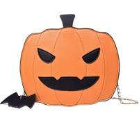 Halloween Casual Shoulder Bag Pumpkin Crossbody Bag Little Devil Shoulder Bag Messenger Bag PU Leather Handbag Trick or Treat Bag for Festivals Decoration (Brown)