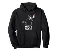 Halloween Cat Cat Lover Black Cat Whos Next Pullover Hoodie