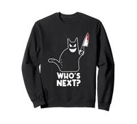 Halloween Cat Cat Lover Black Cat Whos Next Sweatshirt