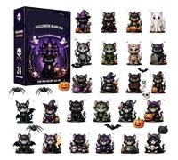 Halloween Cat Countdown Calendar 2026, 24 Acrylic Ornaments for Kids