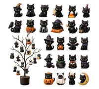 Halloween Cat Countdown Calendar Cute 2D Flat Reusable Keepsake | Count Down To Halloween Acrylic Ornaments for Homeowners Collectors Adults Kids Tree Window Wall
