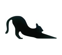 Halloween Cat Doorstop - Spooky Black Cat Door Stopper, Decorative Weighted Ornament | Haunted House Door Holder, Cute Halloween Decor for Home, Entryway, Indoor Or Outdoor Display