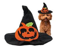Halloween Cat Hat, Halloween Pet Hat - Spooky Bat Design Pet Witch Hat, Adjustable Scary Pumpkin Hat, No Lose Cheve