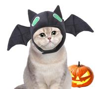 Halloween Cat Hats - Adjustable Bat Shape Cat Headwear | Pet Costume Accessories Soft Warm for Halloween Carnival Role Play Party