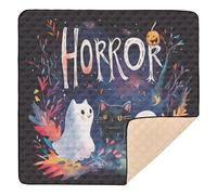 Halloween Cat Horror Decor Large Stylish Baby Play Mat for Indoor Outdoor Cozy Breathable Padded Play Mat for Baby Kids Toddlers Infants, 50'' x 50''