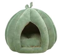 Halloween Cat House - Pumpkin Pet Cave Bed |Cozy Flannel Hideaway | Warm Enclosed Cats Shelter Cushion Nest, Indoor Small Dog Kitten Sleeping Pod For Autumn Winter Home Decoration