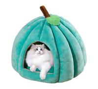 Halloween Cat House | Pumpkin Shaped Pet Bed | Enclosed Thermal Pet House | Whether Placed in a Cozy Corner or as Part of Your Seasonal Decorations, It Combines Style and Functionality