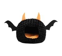 Halloween Cat House - Soft Puppy Bed, Pet Tent Cave Bed | Removable Washable Cushioned Pillow, Soft Kitten Beds Cat Bed Cave Premium Felt, Handmade 100% Merino Wool Bed For Cats And Kittens