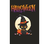 Halloween cat in a witch's hat: Notebook