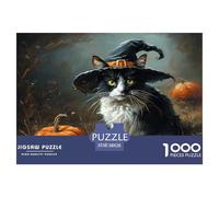 Halloween Cat Jigsaw Puzzles for Adults Animal Puzzles 1000 Jigsaws Impossible Puzzle Home Decoration Gifts 38x26cm/1000pcs