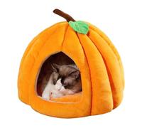 Halloween Cat Kennel - Pumpkin Shaped Pet Bed, Halloween Kitten House | Comfortable Halloween Pet Kennel, Hallo Pet Bed