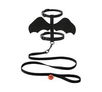 Halloween Cat Leash Pet Costume Accessory Cute Kitty Harness Adjustable Strap For Indoor Outdoor Walking Control Durable Lightweight (A, S)