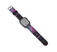 Halloween Cat Pumpkin Lantern Watch Bands Silicone Sport Bands Replacement Strap Wristbands Compatible with Apple Watch 38mm/40mm