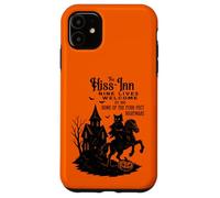 Halloween Cat Rider Design with Haunted Dark House & Pumpkin Case for iPhone 11