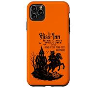 Halloween Cat Rider Design with Haunted Dark House & Pumpkin Case for iPhone 11 Pro Max