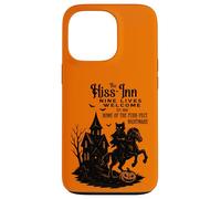 Halloween Cat Rider Design with Haunted Dark House & Pumpkin Case for iPhone 13 Pro