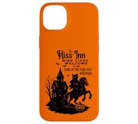 Halloween Cat Rider Design with Haunted Dark House & Pumpkin Case for iPhone 14 Plus