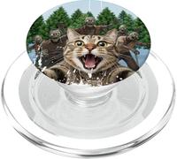 Halloween Cat Selfie with Zombies PopSockets PopGrip for MagSafe