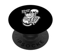 Halloween Cat Skeleton Forever My Cat Style PopSockets Adhesive PopGrip