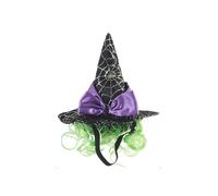 Halloween Cat Spider Web Cape, Funny Transformation Cape with Closure, Adjustable Cape for Small Pets, Black Tulle Decoration (Hat)