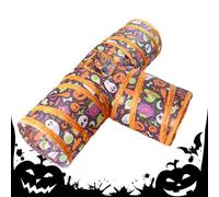 Halloween Cat Toy Set - Interactive Cat Tunnel 3 Way Cha Play Tube Foldable Cha with Crinkle Sound Pet Toy Tunnel for Kittens Indoor Play