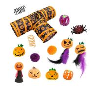 Halloween Cat Toys Set - Enchanting Cat Toys for Cats, Fun Feline Entertaining | 3 Way Tunnel Toy Channel Set for Halloween Cat Toys Collection Fest