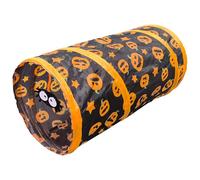 Halloween Cat Tunnel Foldable Pumpkin Cat Tunnels Interactive Kitten Toy for Halloween Home