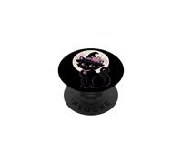 Halloween Cat Witch Hat Women Full Moon Witchy Graphic PopSockets Adhesive PopGrip