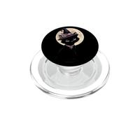 Halloween Cat Witch Hat Women Full Moon Witchy Graphic PopSockets PopGrip for MagSafe