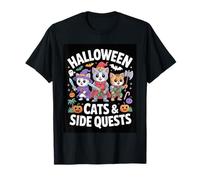 Halloween Cats & Side Quests - Adventuring Feline Trio T-Shirt