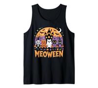 Halloween Cats Witch Meoween Mummy Kids Costume Funny Cat Tank Top