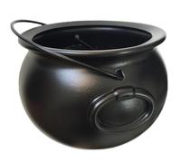 Halloween Cauldron, 12.6x7inch Plastic Witches Cauldron Candy Bowls with Handle, Large Witch Cauldron Pot Trick or Treat Party Supplies for Halloween Decorations