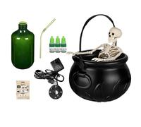 Halloween Cauldron Decoration | Halloween Witches Cauldron | Vintage Decor Black Bowl Cauldrons with Diffuser | Halloweens Outdoor Decoration with Potion Bottle & Skull Frame for Home