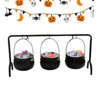 Halloween Cauldron, Halloween Witch Cauldron Pots | Candy Bucket Holiday Tableware for Lawn Outdoor Porch Snacks Home Indoor Garden Patio Daily Living Room Kitchen