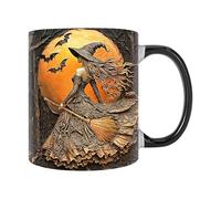 Halloween Cauldron Mug - 350ml Glam - Chic Ceramic Travel Mug Whimsical Potion Cup | Witch Inspired Ceramic Mug for Hot Drinks Gothic Fantasy Drink Holder