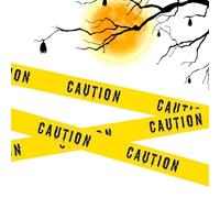 Halloween Caution Tape,Horror Yellow Party Supplies - Warning Tape Halloween Decorations,for Indoor Party Door Window Yard Tree Patio Danger Areas Haunted House